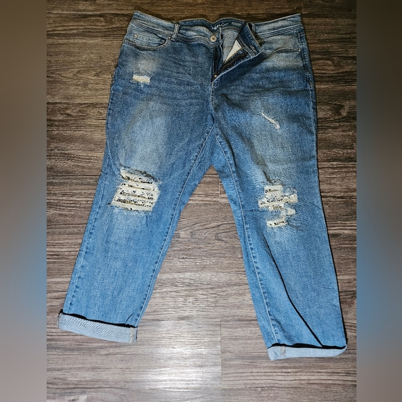 Inc Plus Boyfriend Tummy Control Jeans 20W - Picture 2 of 9